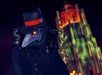 A scareactor dressed as a crow walker at Universal Studios Hollywood's Halloween Horror Nights.