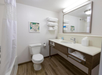 Private bathroom at Hampton Inn Boca Raton, FL.