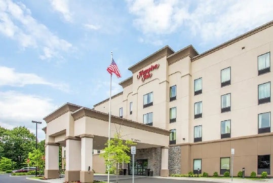 Exterior view of the hotel.