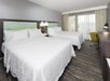 2 Queen beds, work desk at Hampton Inn Saint Augustine Beach, FL.