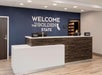 Front desk and sundry next to it.