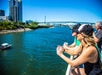 People enjoying the views on the Heart of Portland Sightseeing Cruise.