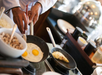 Complimentary breakfast at Hilton Boca Raton Suites. 