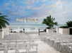 Outdoor reception at Hilton Cabana Miami Beach, FL. 