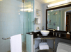 Guest bathroom at Hilton Club New York.