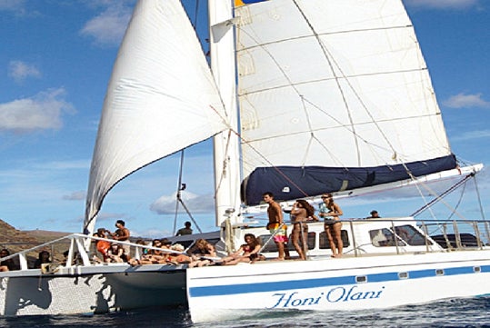 Catamaran at Fireworks Dinner Cruise Waikiki