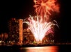 Fireworks above the beautiful Waikiki skyline