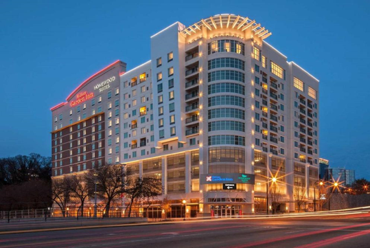 Exterior view of the hotel.