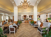 Hotel lobby seating area.