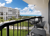 Private balcony with a view at Hilton Garden Inn Cocoa Beach-Oceanfront, FL.