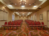 Conference set-up in an event room.