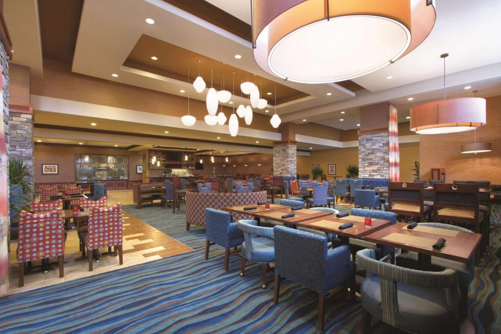 Savor delicious cuisine in the hotel's restaurant.