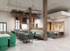The dining area offers a comfortable space to enjoy meals and connect.