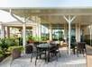 Enjoy a peaceful retreat on the outdoor patio.