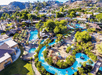 An aerial view of the resort.