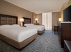 2 Double beds, flat-screen TV, work desk at Hilton Downtown Tampa, FL.
