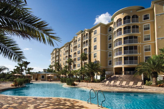 Outdoor pool at Hilton Vacation Club Mystic Dunes Orlando, FL. 