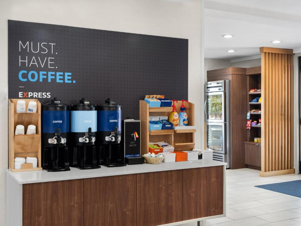 Coffee station and sundry shop next to it.