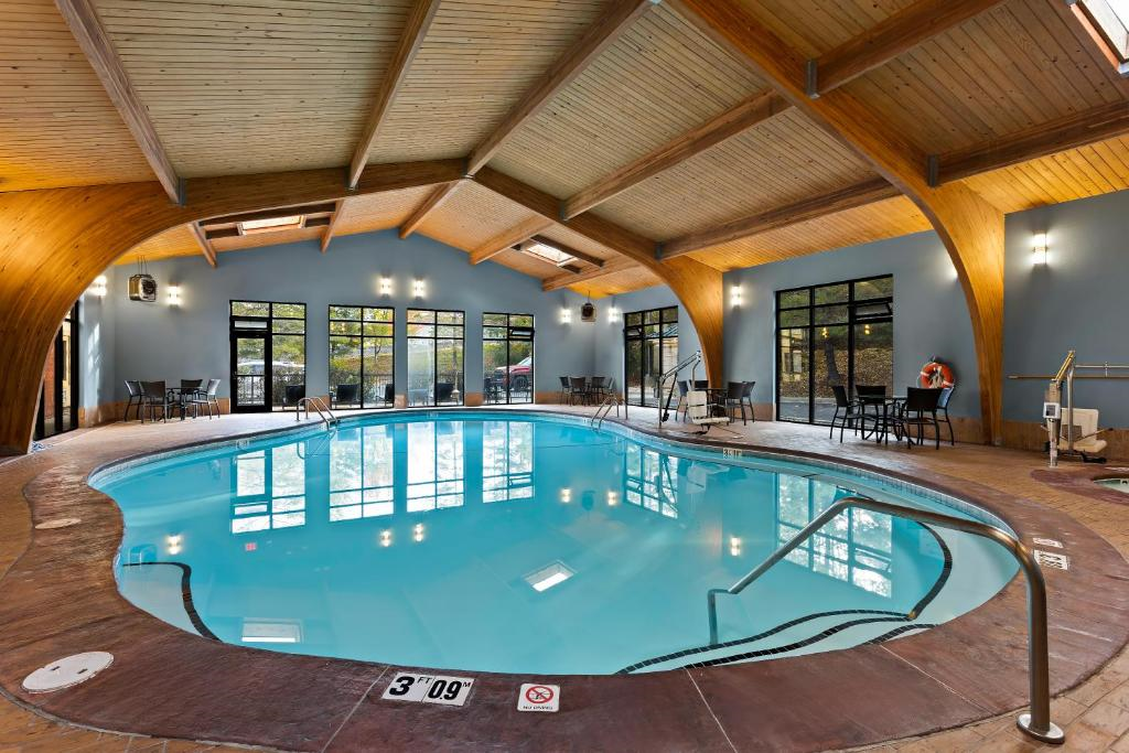 Enjoy a relaxing swim at the hotel's indoor saltwater pool.