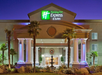 Beautiful landscaped hotel exterior.