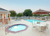 Outdoor pool and hot tub.