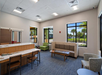 The lobby area welcomes guests with comfortable seating and a relaxed atmosphere.