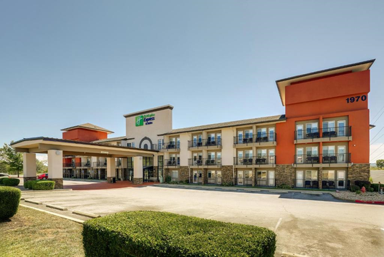 Exterior view of the newly renovated hotel.