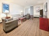 Seating area with sofa bed.
