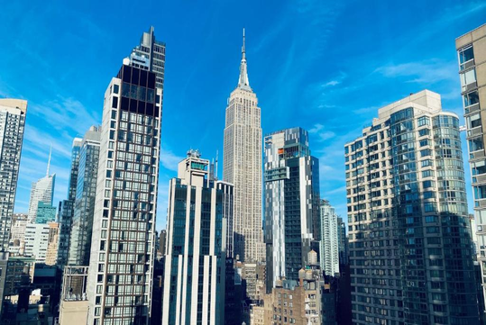 New York City skyline.