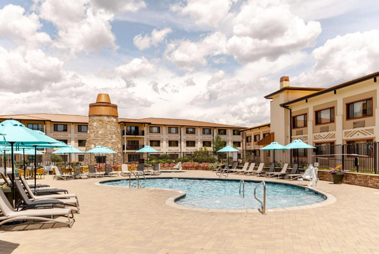 Take a refreshing dip in the inviting outdoor pool.