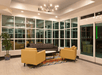 Lobby seating area.