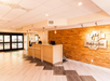 Front Desk at Guest bathroom ar Holiday Inn & Suites Boca Raton North..