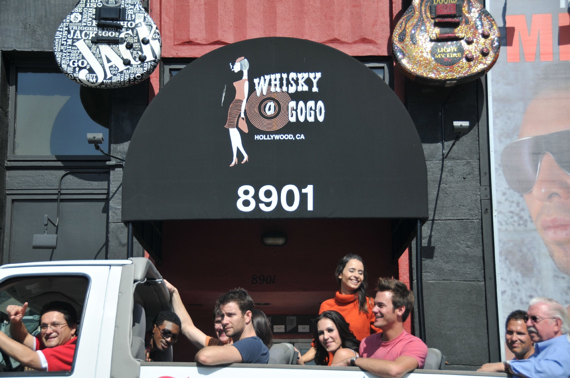 Celebrity homes van at Whisky GoGo