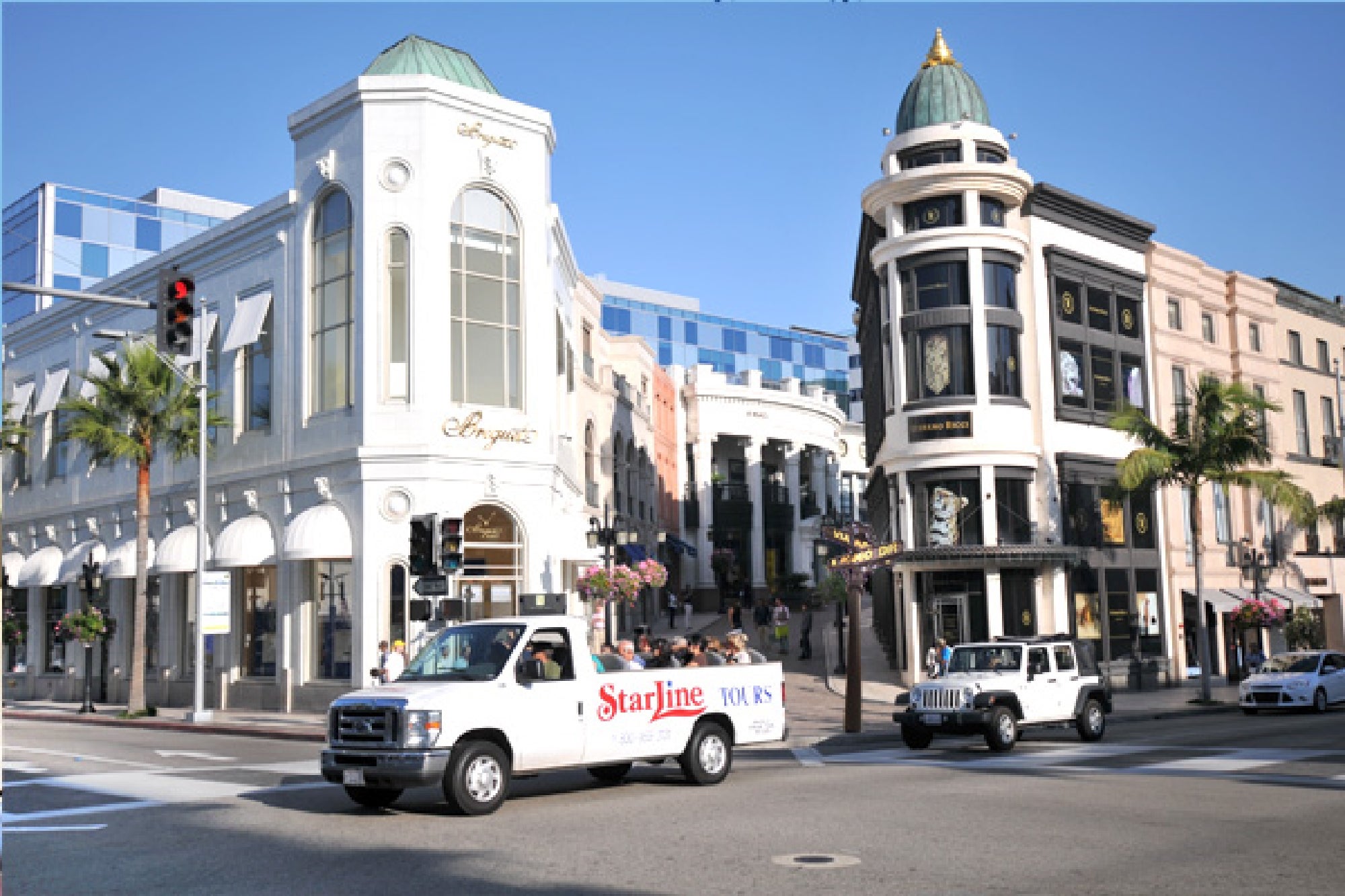 Celebrity Star van passing Rodeo drive