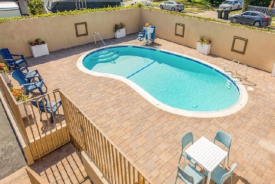 Outdoor pool area.