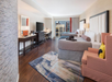 Petco Park Terrace Suite Living room sofa sleeper upper level.