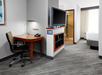 Work desk, flat-screen TV at Hyatt Place - Secaucus, NJ.