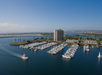 Resort exterior, Marina, and Mission Bay.