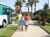 Family walking along the I-Drive International area.