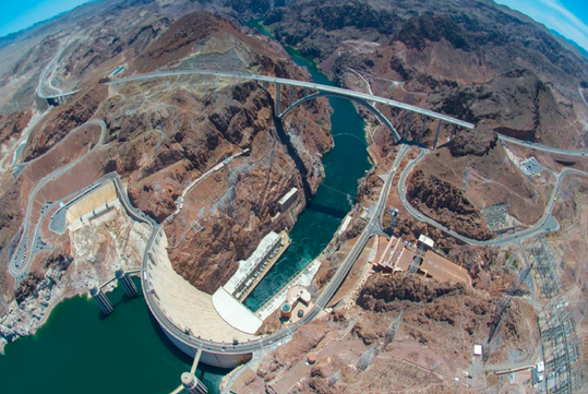 An aerial view of the Eagle Point, a spectacular overlook and home to the Skywalk.