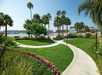 Serene coastal walkways at the hotel.