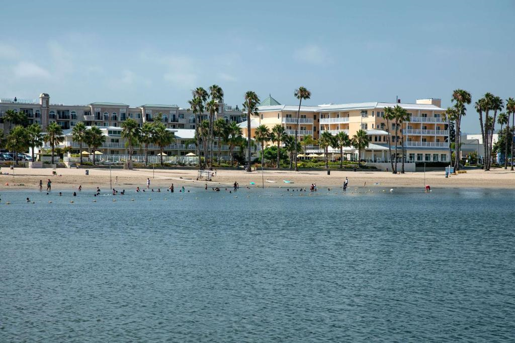 Beautifully landscaped beachfront hotel.