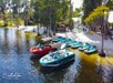 Charter boats and jet skis at Buena Vista Watersports