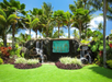 Resort exterior with beautiful greenery.