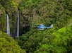 View of cascading waterfalls on Blue Hawaiian Helicopters' Kauai Eco Adventure Tour.