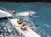 Convenient swim platform