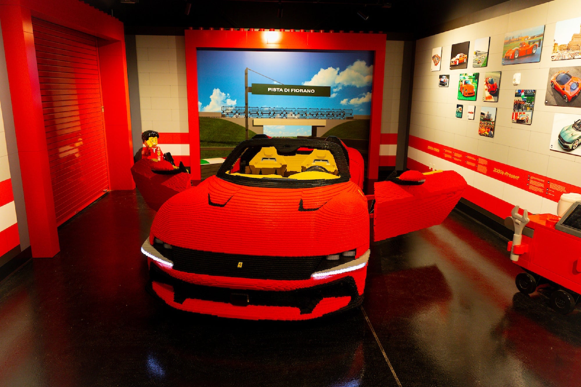 Sit in a life-size Ferrari made entirely of LEGO bricks.