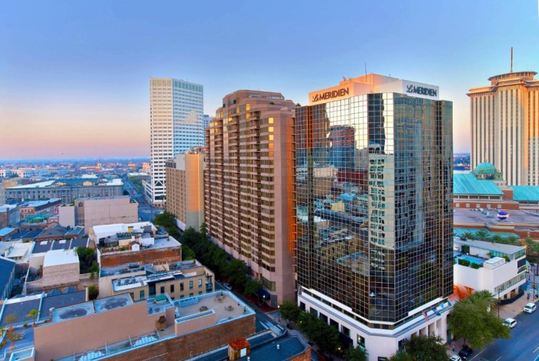 Aerial view of the hotel.