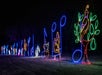 A Music Notes lighting display at the Lights of Joy
