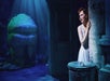 Audrey singing with Audrey 2 behind her in Little Shop of Horrors in New York City, New York.